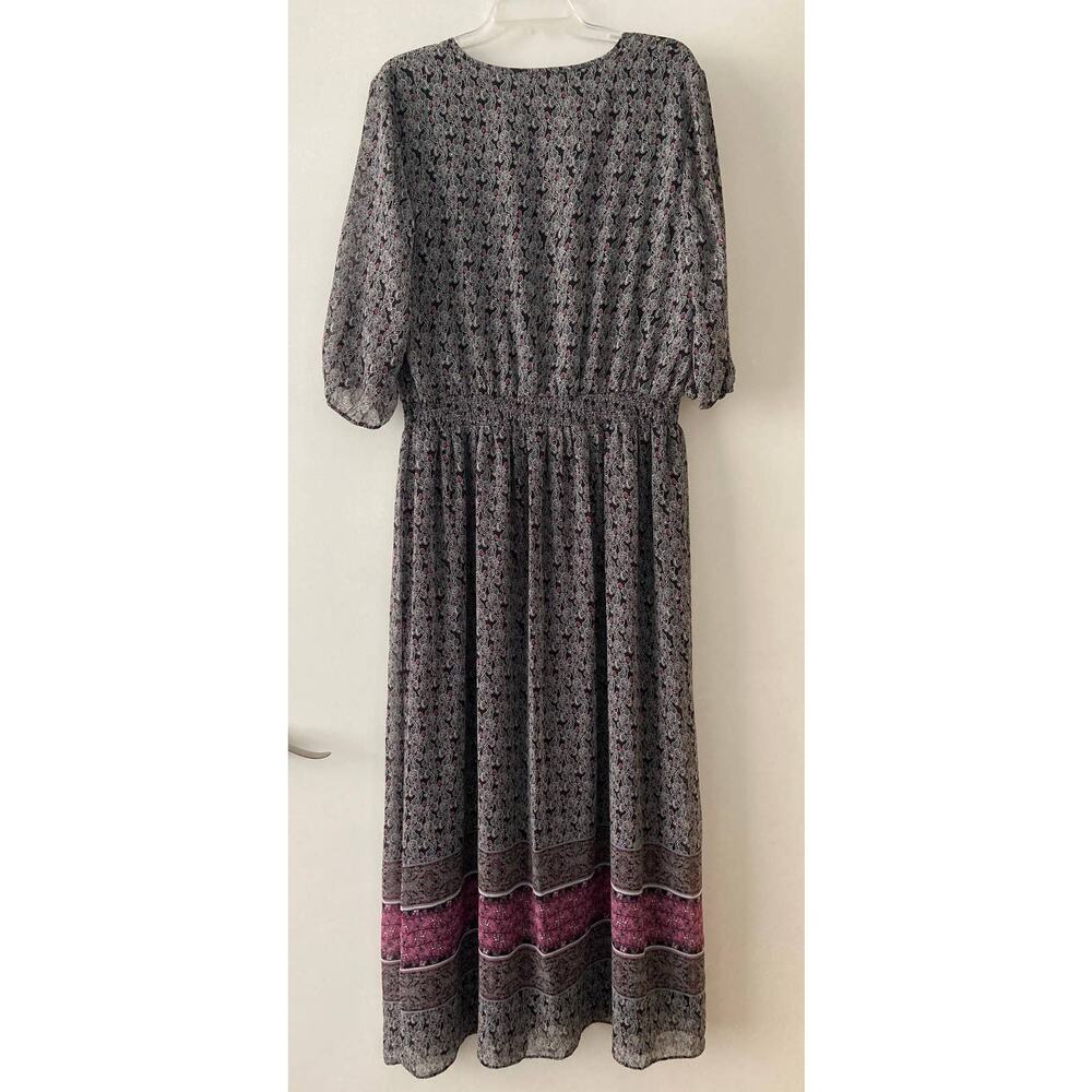 Westport 1962 Black/blue/pink Floral Maxi Dress Plus Sz16 - Picture 2 of 11